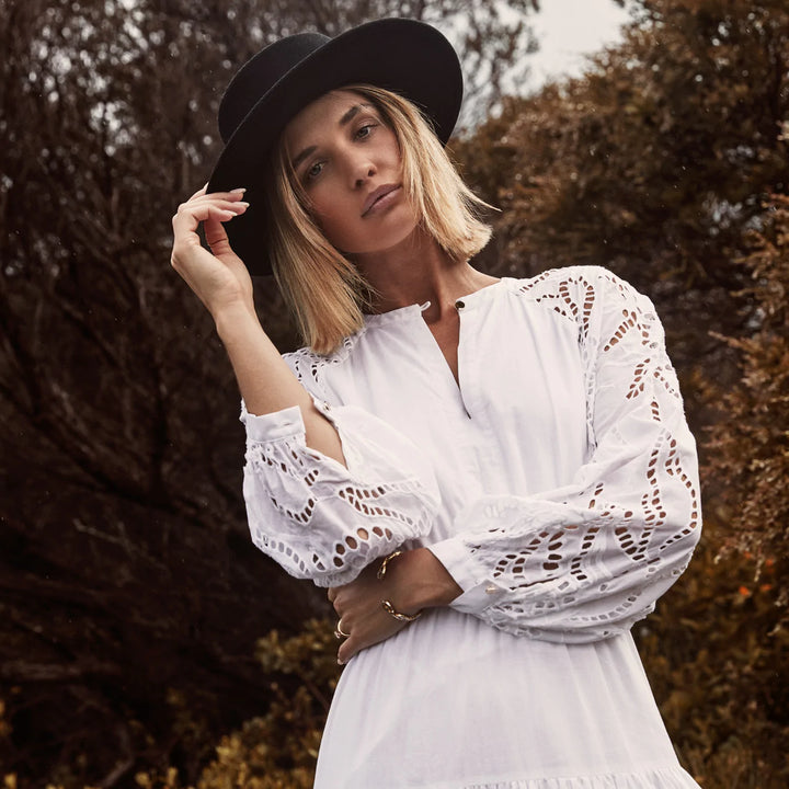 Matilda Flat Brim Boater