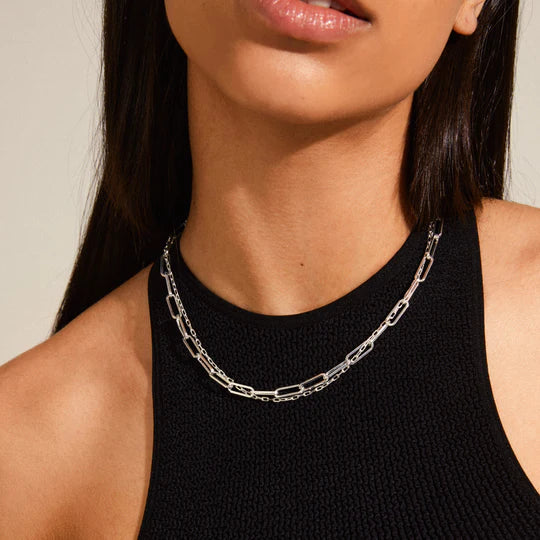 Freedom Cable Chain Necklace 3-in-1 Layered Set