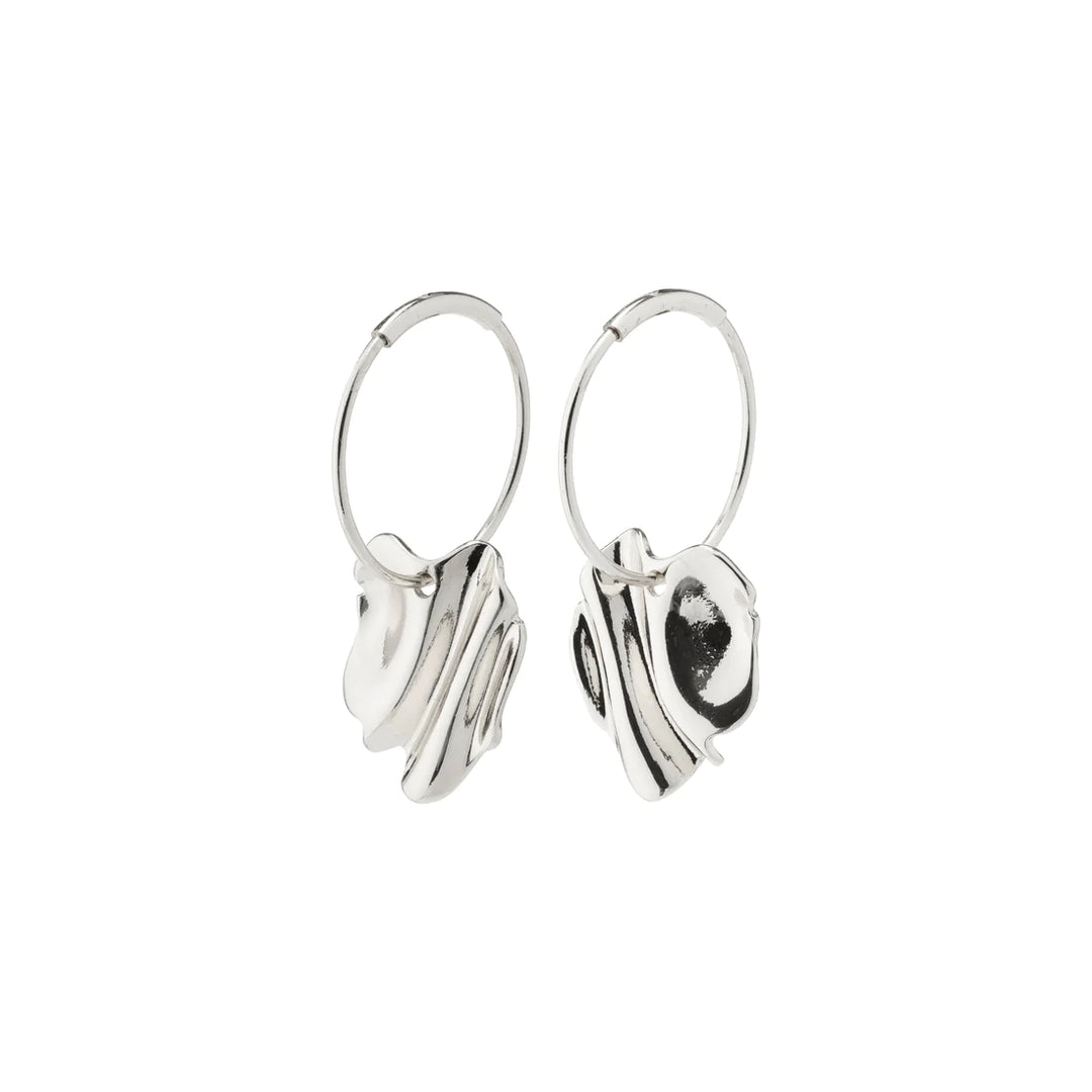 EM wavy hoop earrings