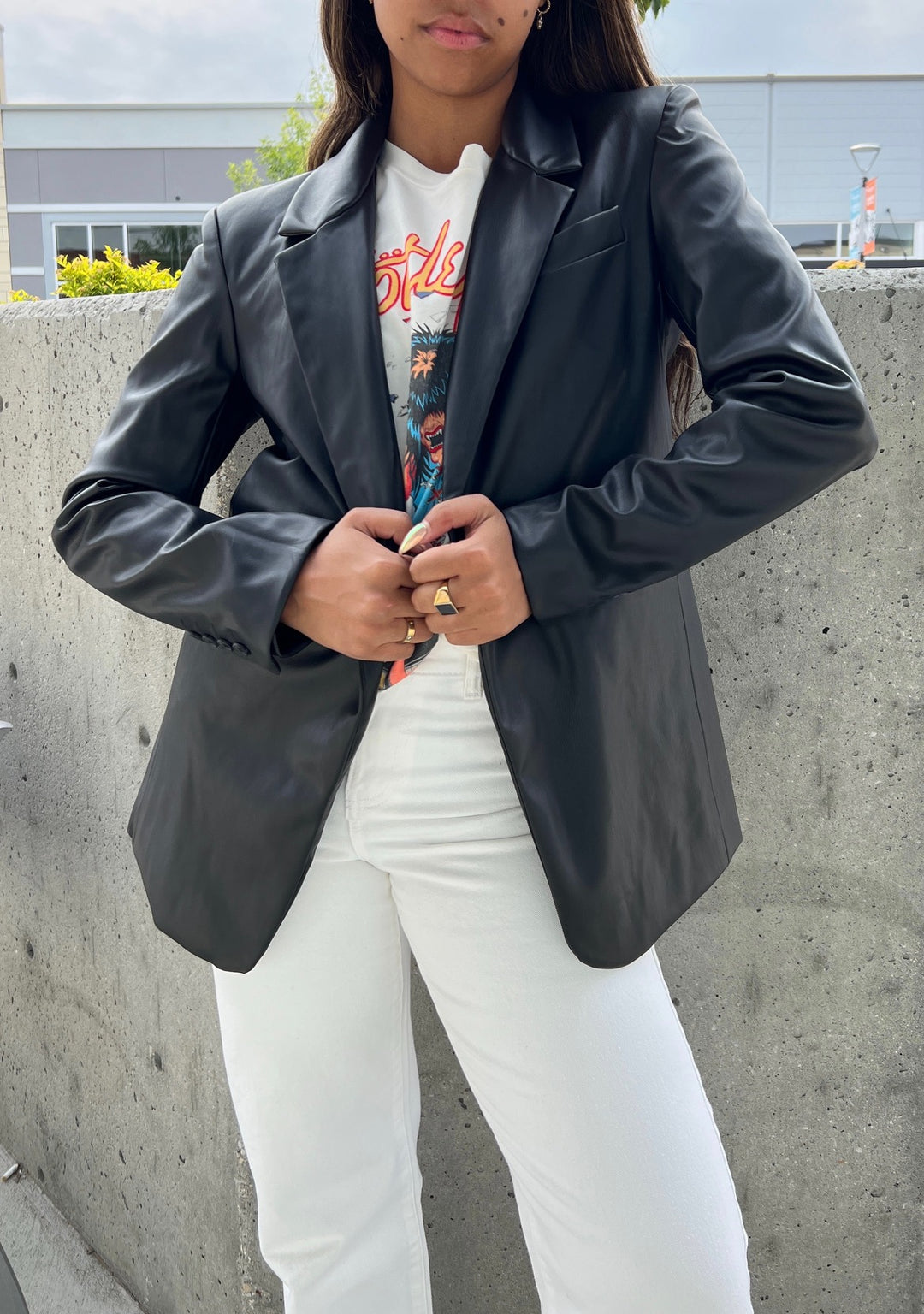 Alexis Vegan Leather Blazer