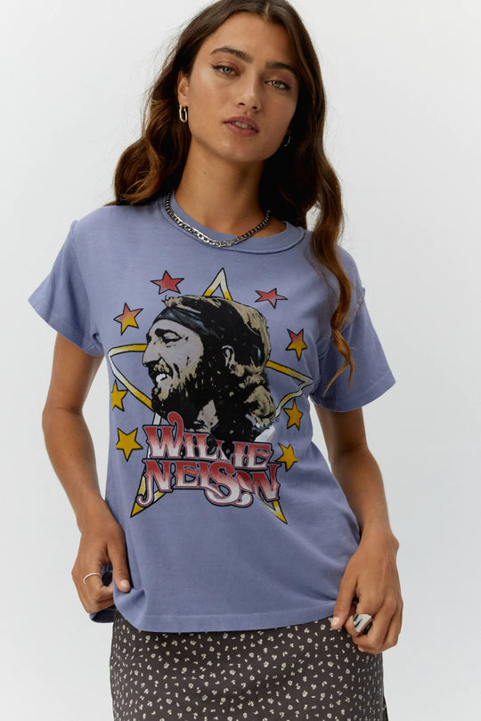 Willie Nelson In Stars Girlfriend Tee