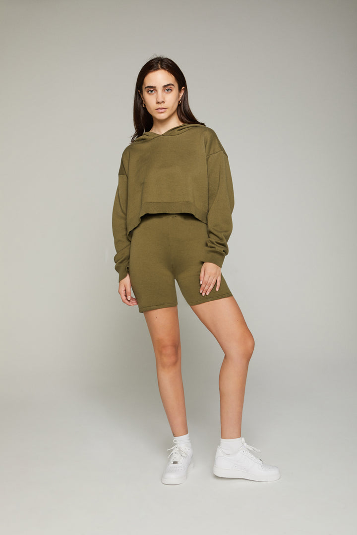 Cropped Hooded Sweater