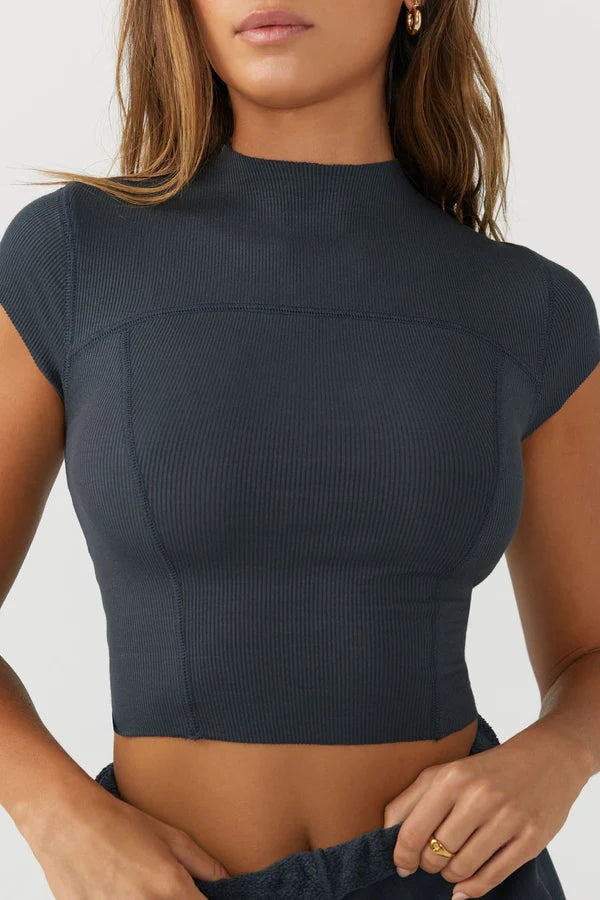 Contrast Stitch Crop