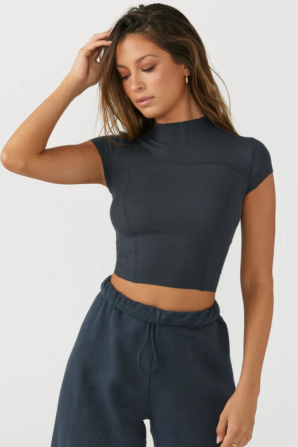 Contrast Stitch Crop