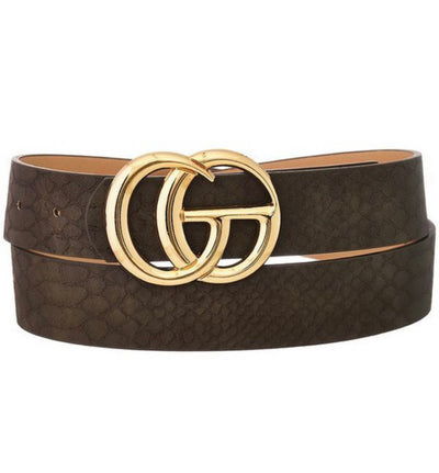 Gia Medium Gold Buckle Belt