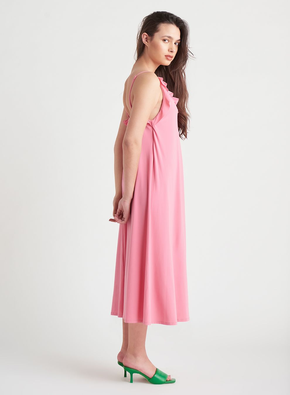 Ruffled Slip Dress