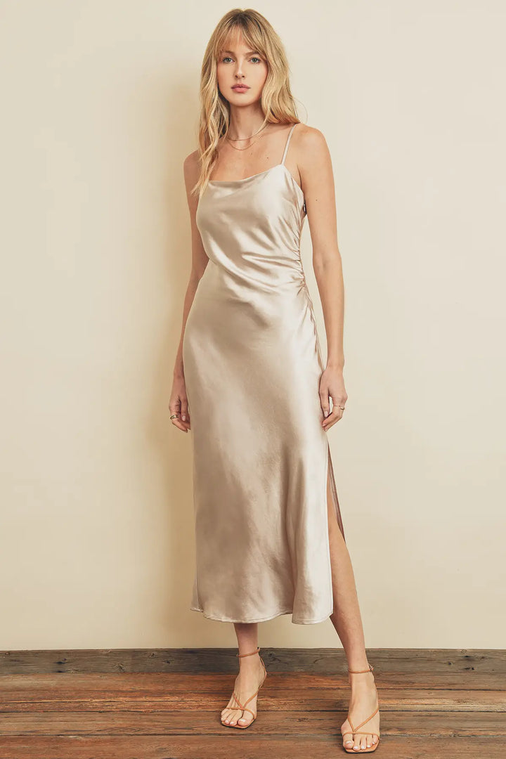 Satin Midi Dress