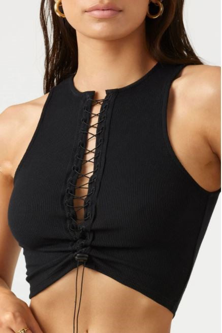 Lace Up Crop Tank