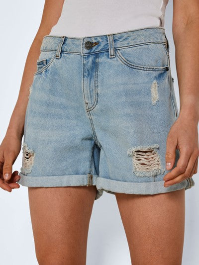 Smiley Distressed Shorts