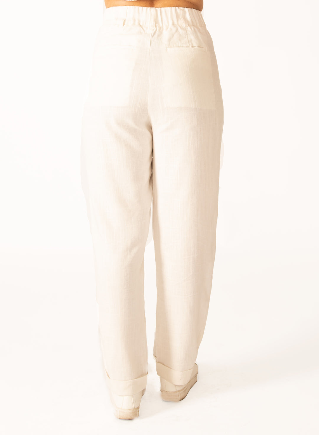 Pleated Straight Leg Pant