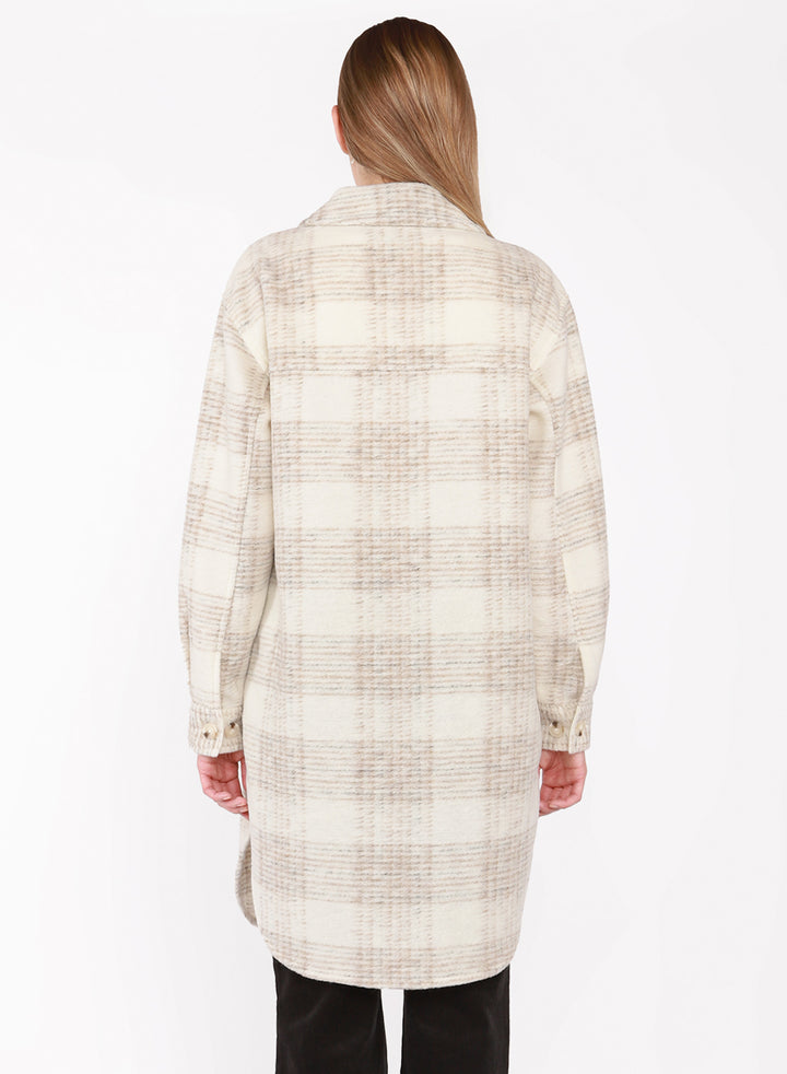 Brushed Wool Plaid Shacket